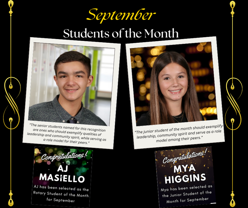 North Warren Rotary Student of the Month for September 2025