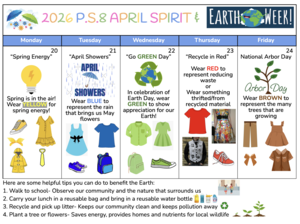 2026 P.S.8 APRIL SPIRIT & Earth Week