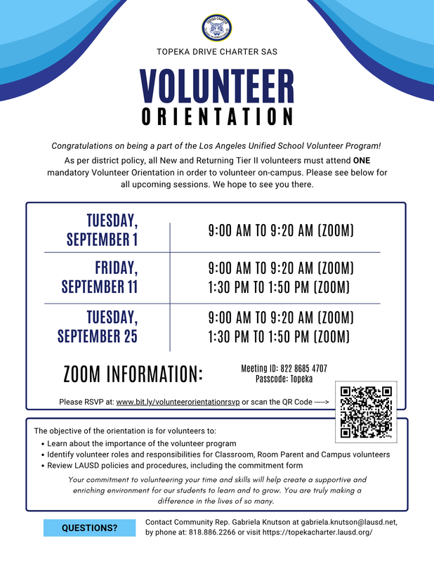 Volunteer Orientations September flyer