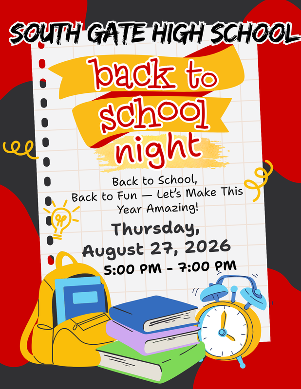 Back to School Night flyer