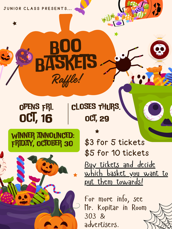 🎃 Junior Class Boo Baskets Raffle! 👻 Featured Photo