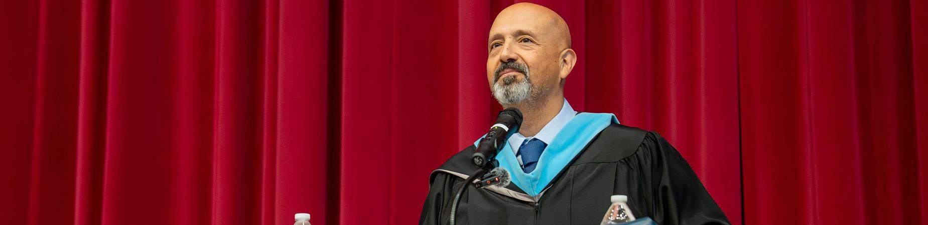 Superintendent giving a speech