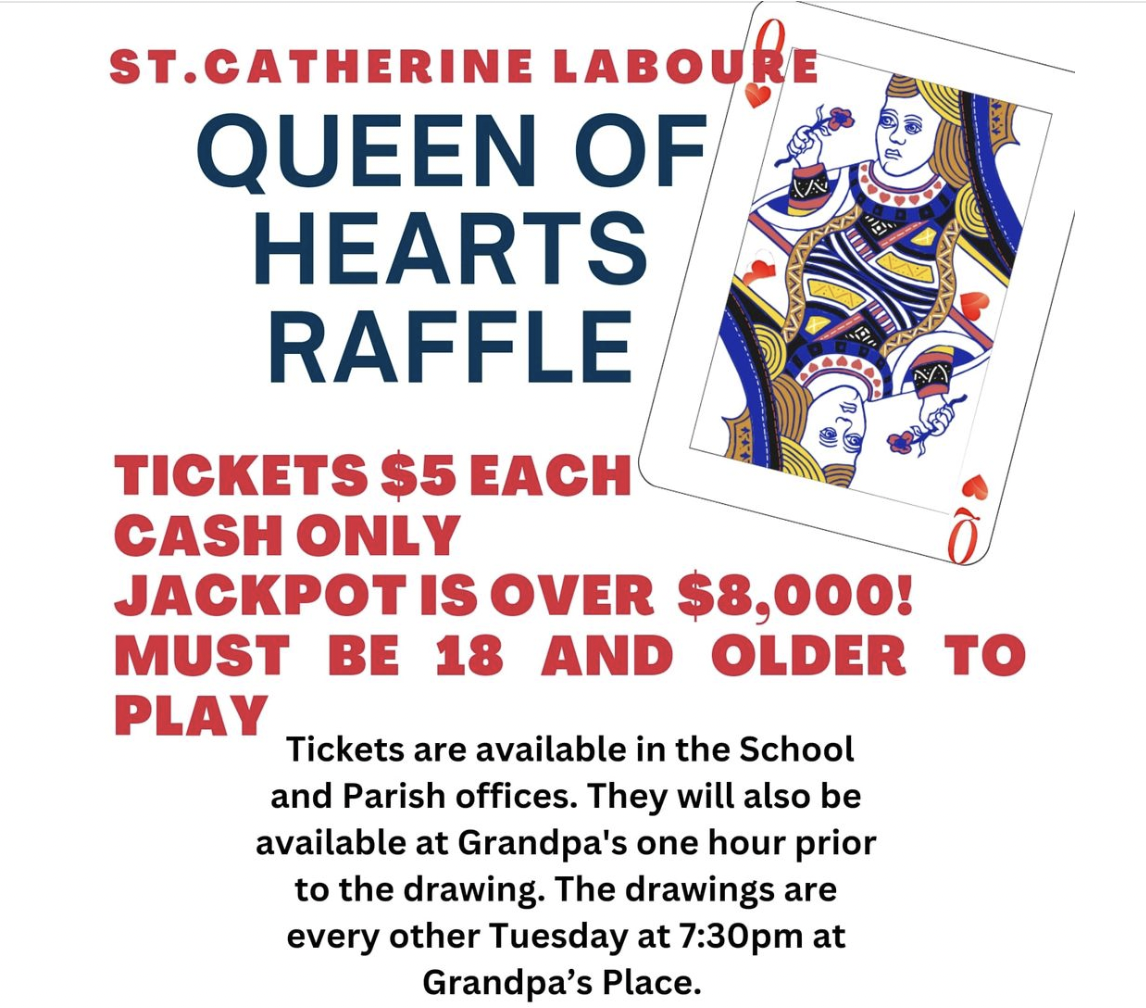 Queen of Hearts Raffle Saint Catherine Labouré School