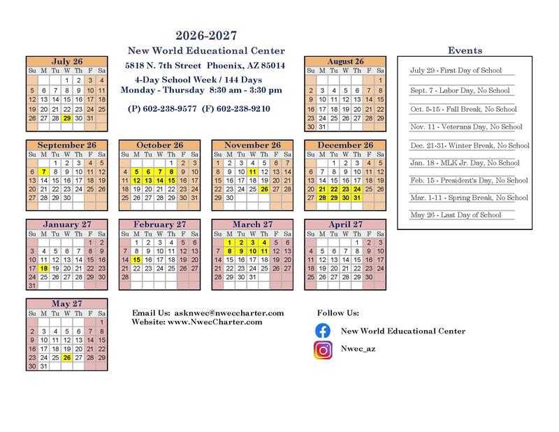 2026-2027 School Calendar (At a Glance) Featured Photo