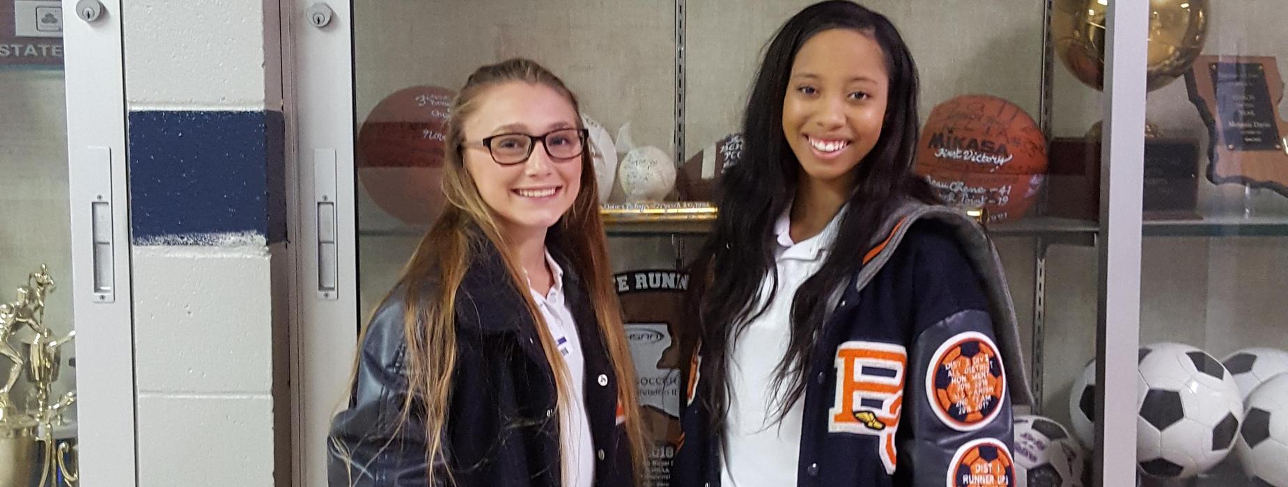 Congratulations to Mia D. and Amy D. for placing in the All-Academics Composite Girls Soccer Team - Division II