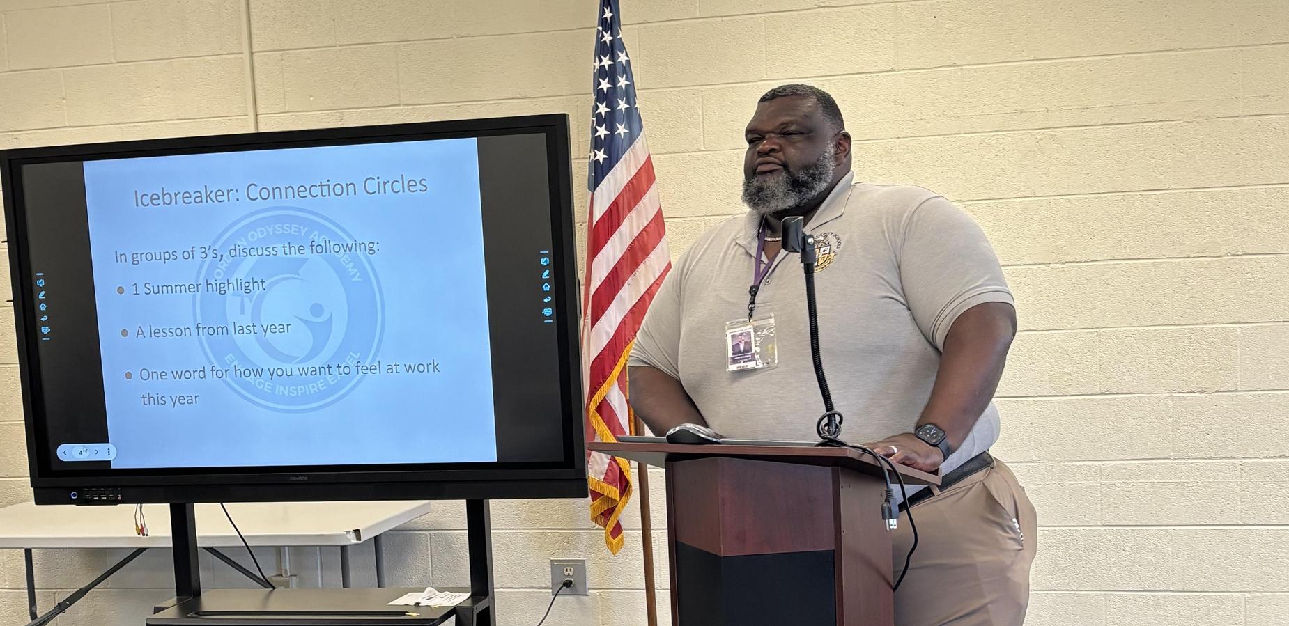 Principal Brunson welcomes staff back for the 2025-26 School Year