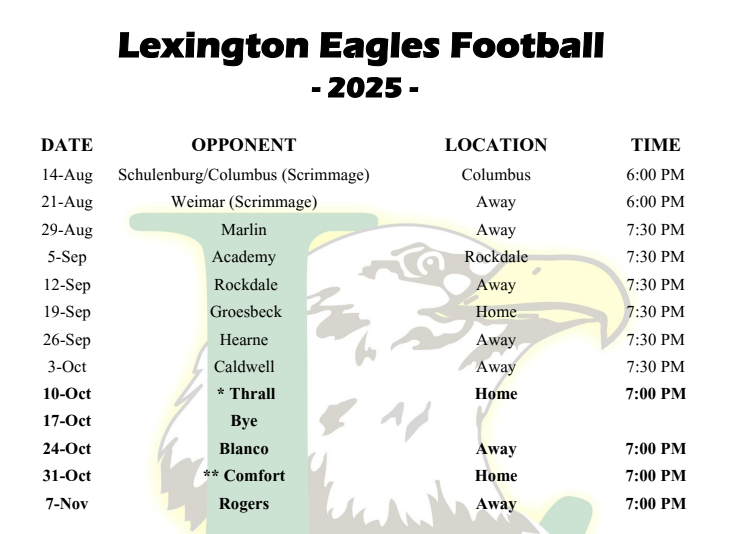 Football Schedules Featured Photo