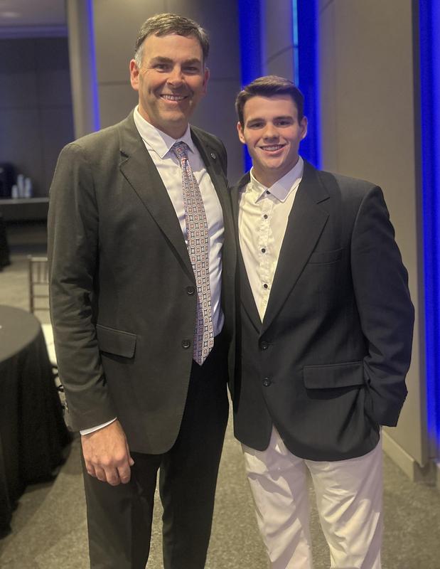 Secretary of State Michael Watson and Rylen Mounce