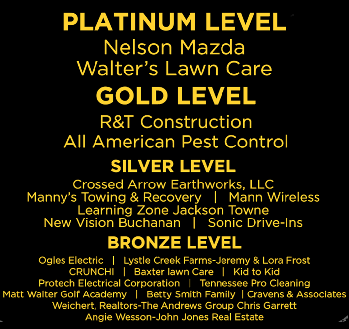 Thank you to our sponsors list