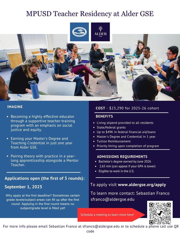 General Alder Teacher Residency Info