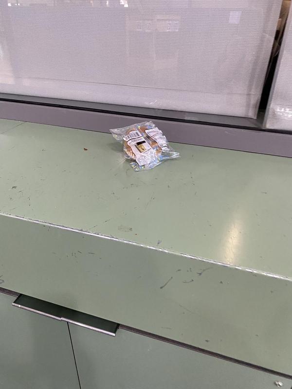 trash left on ledge