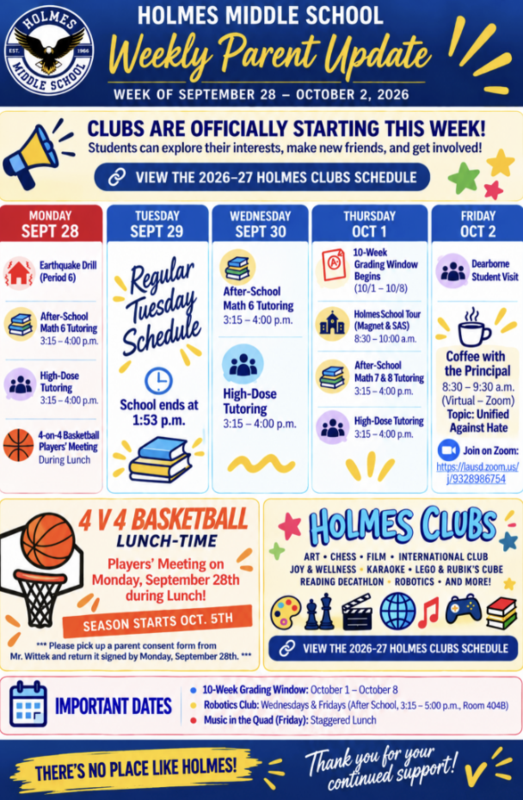 Parent Update- Week of September 28 Featured Photo