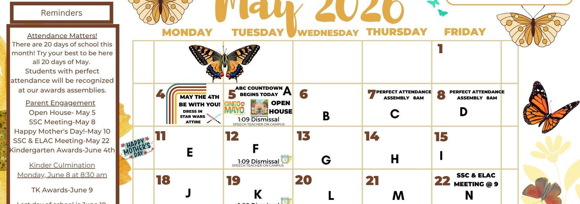 May parent calendar