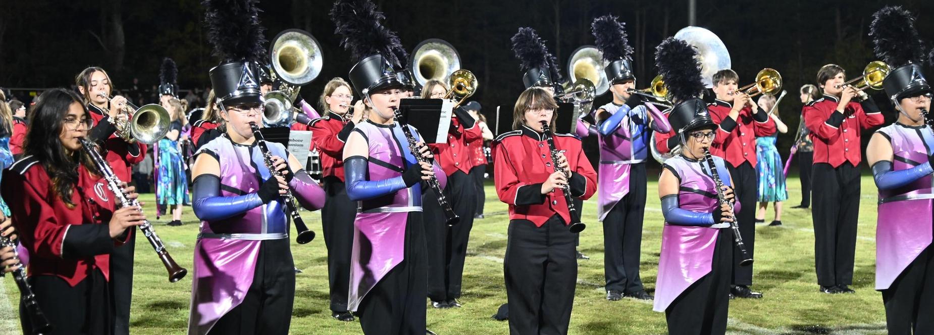 Cheatham County Central High School and Sycamore High School marching bands