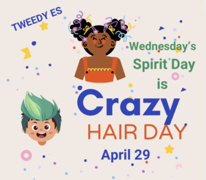Crazy hair day for spirit day