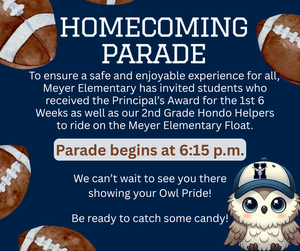 Homecoming Parade at 6:15 Tonight!