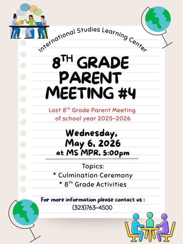 8th Grade Parent Meeting #4