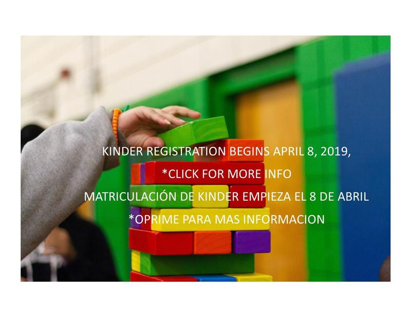 Building blocks with info regarding Kinder registration