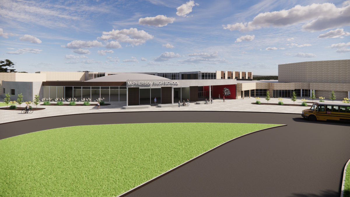 A rendering of what the future McPherson High could look like