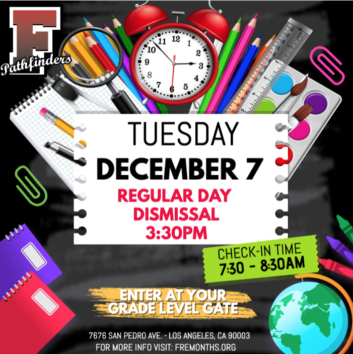 Tuesdays in December - 3:30 Dismissal Featured Photo