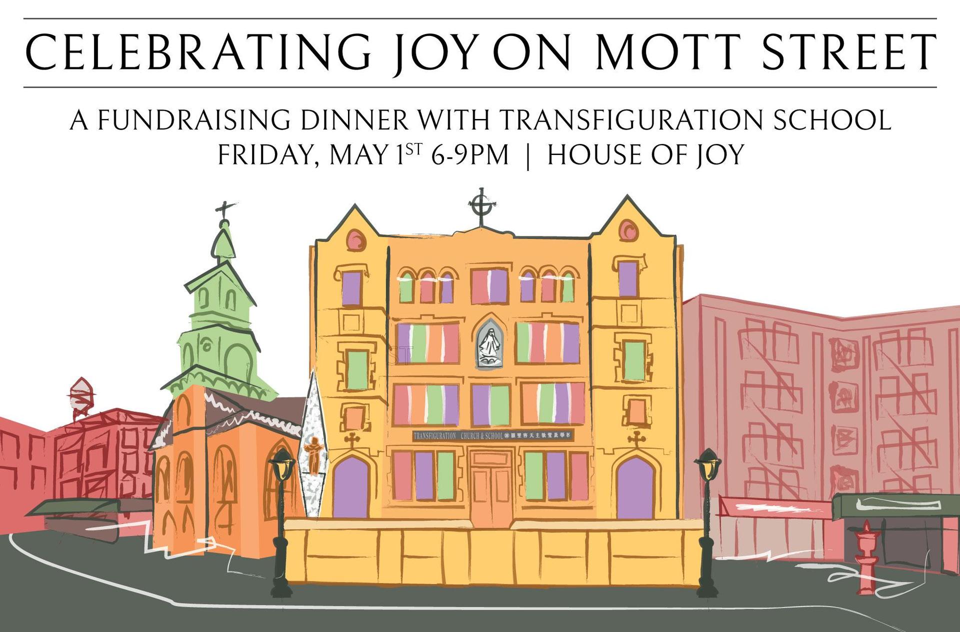 Colorful illustration of Transfiguration School