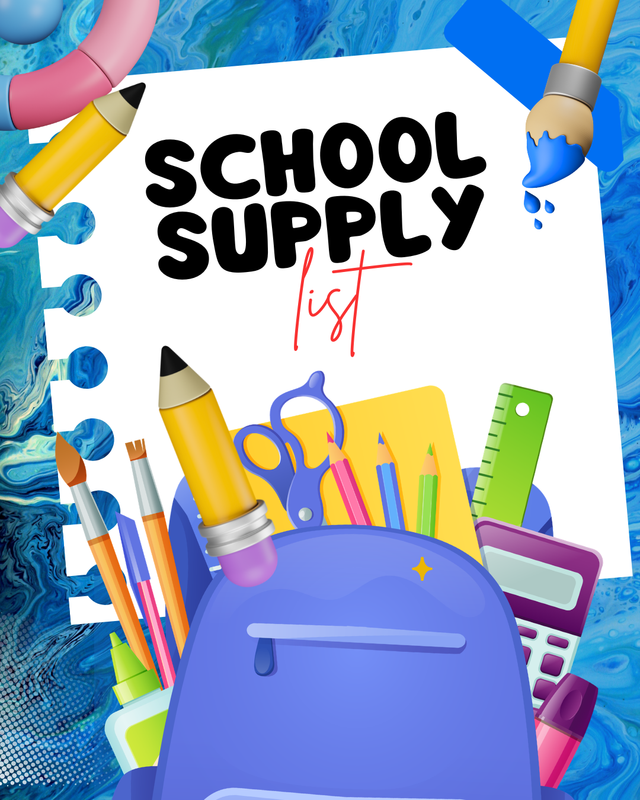School supply list