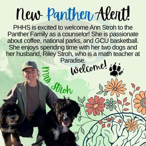 graphic with counselor's photo and info about her