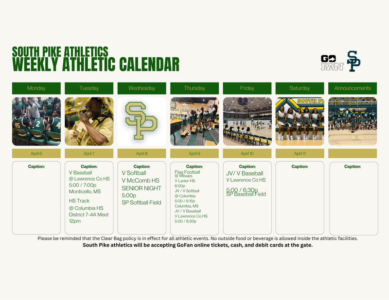 spsd weekly athletics april 2026