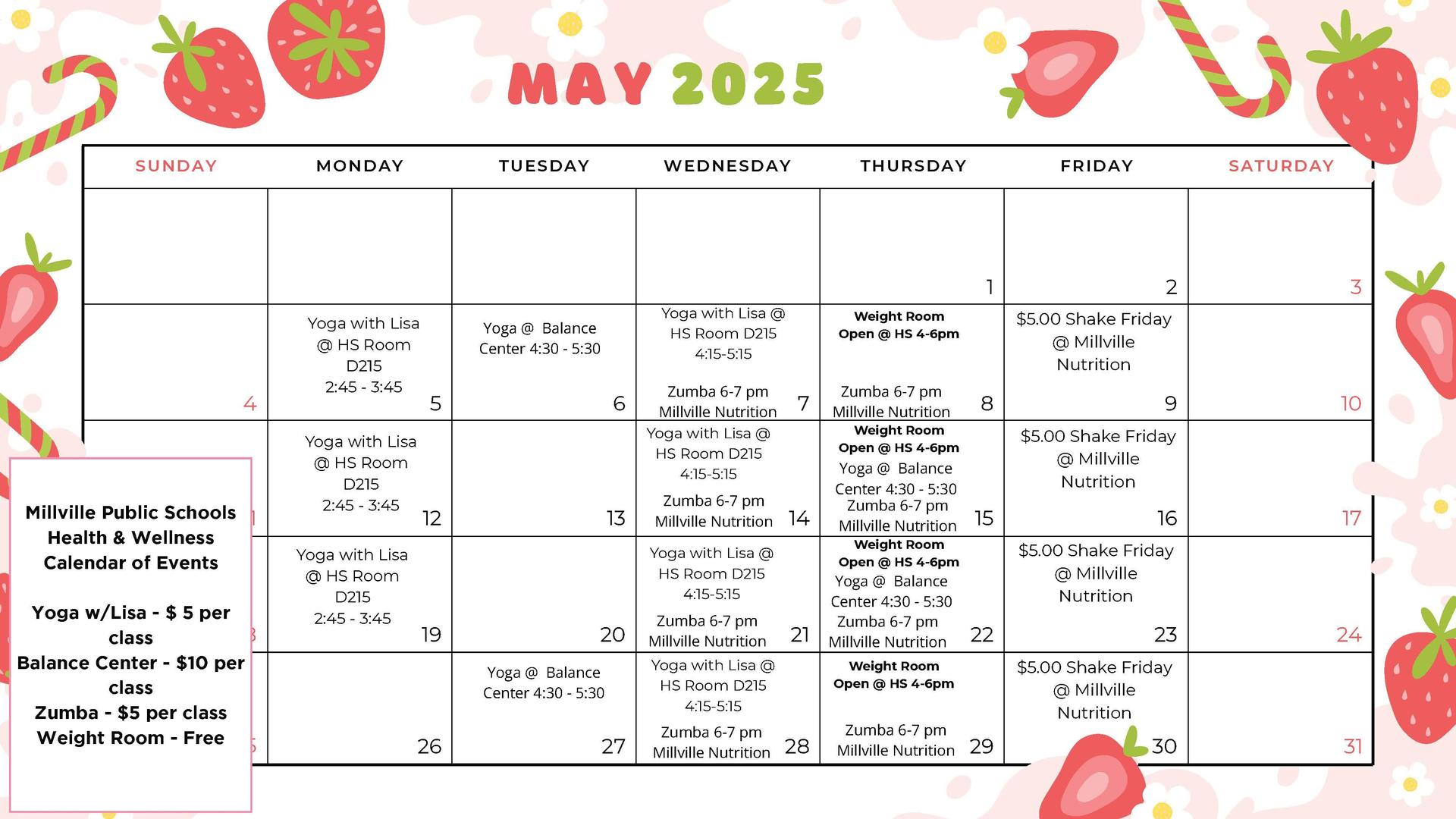 May Wellness Calendar