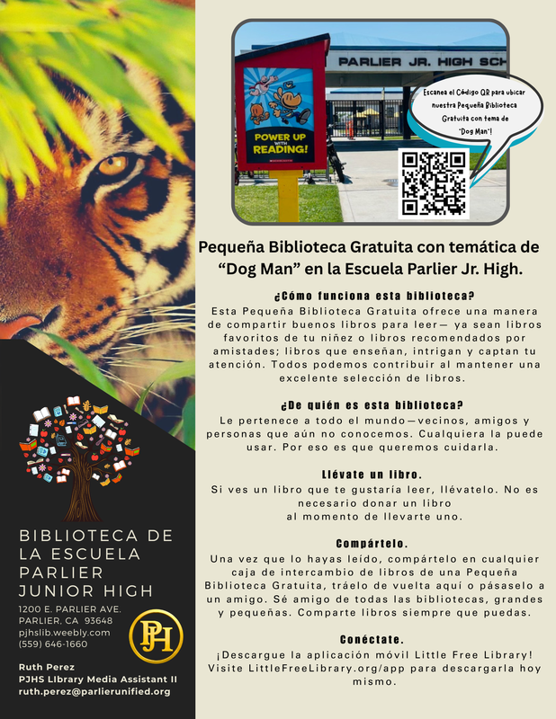Spanish Flyer for Little Free Library