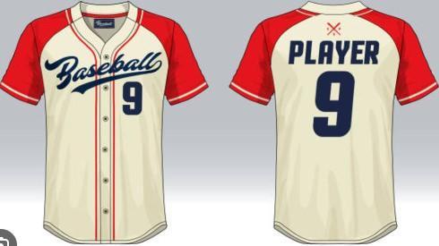 baseball jersey front and back