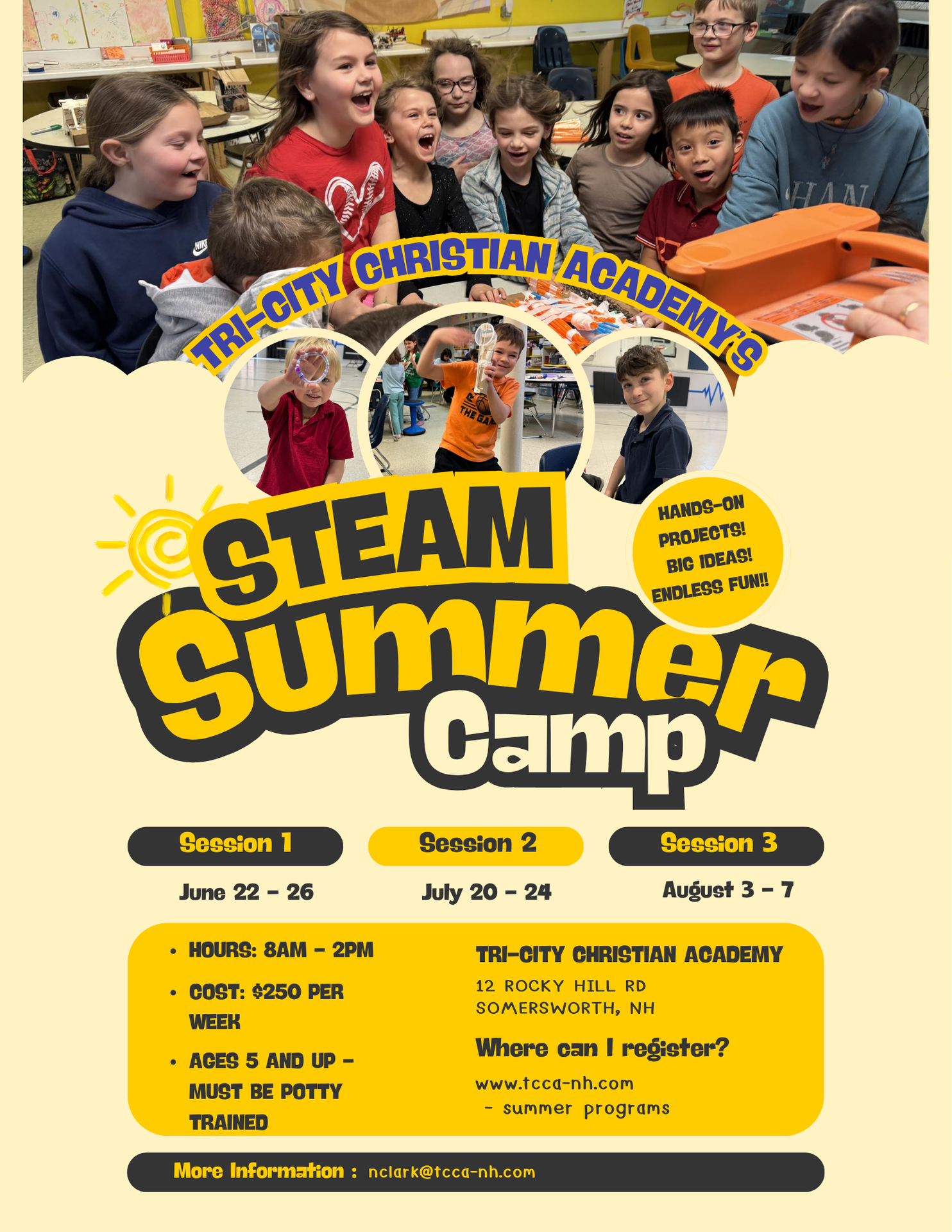STEAM Camp flyer