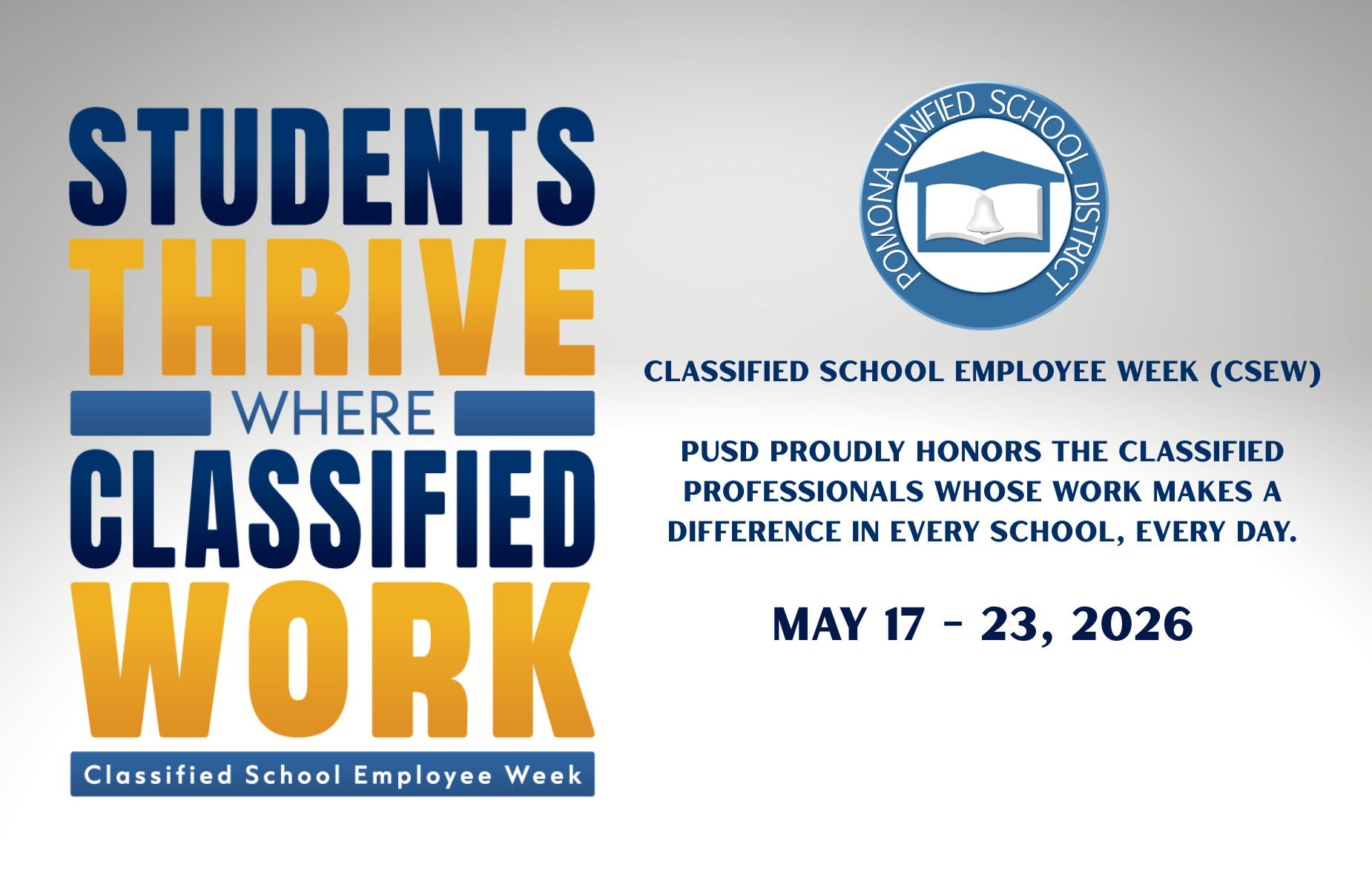 Classified Week for CSEA - shuffle banner for homepage