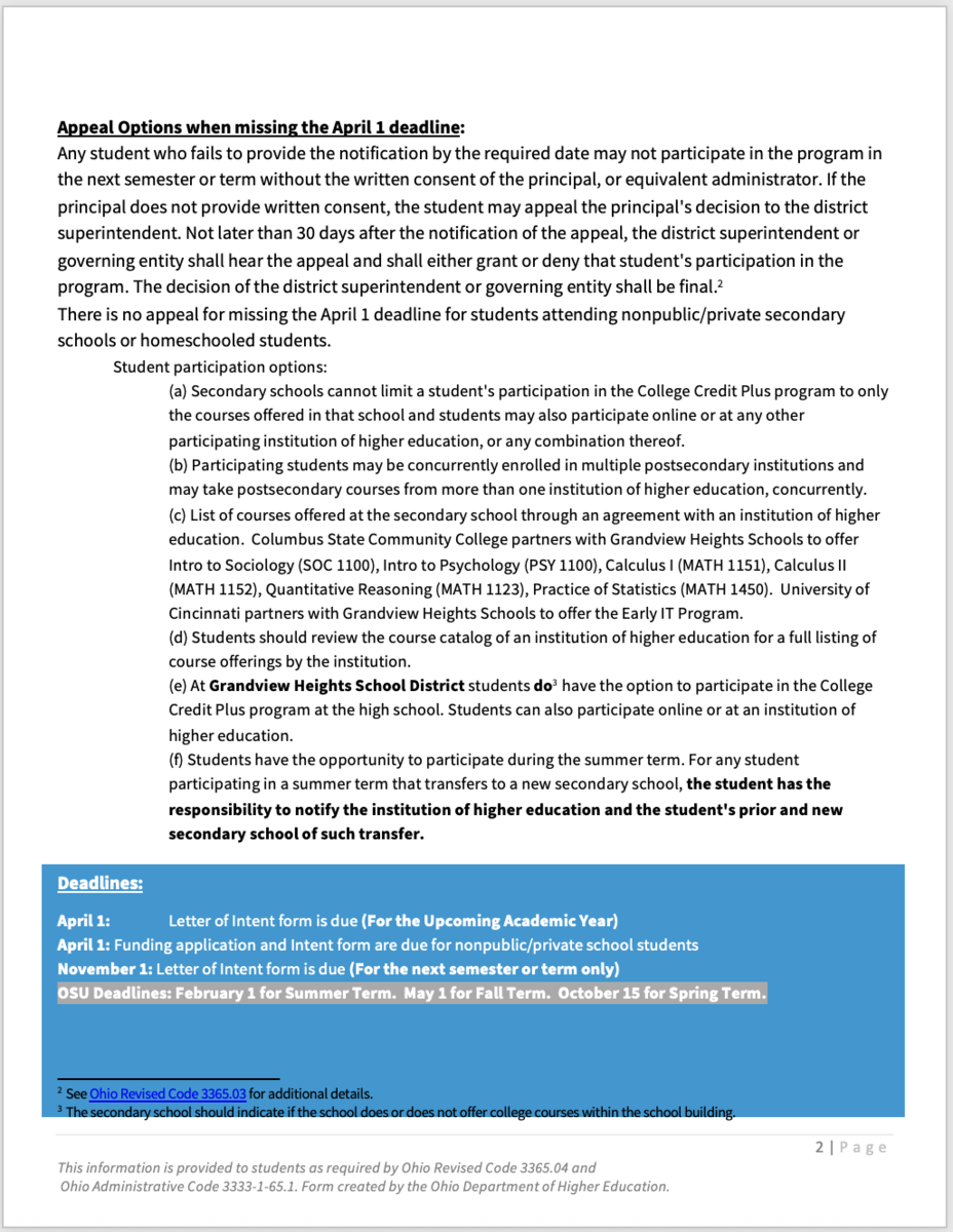 College Credit Plus Information