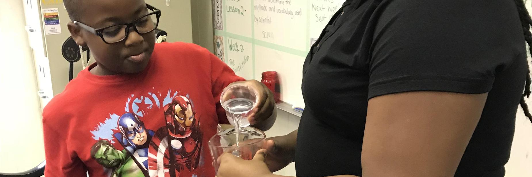 Students Doing Experiment