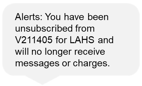 Opt Out Text Message