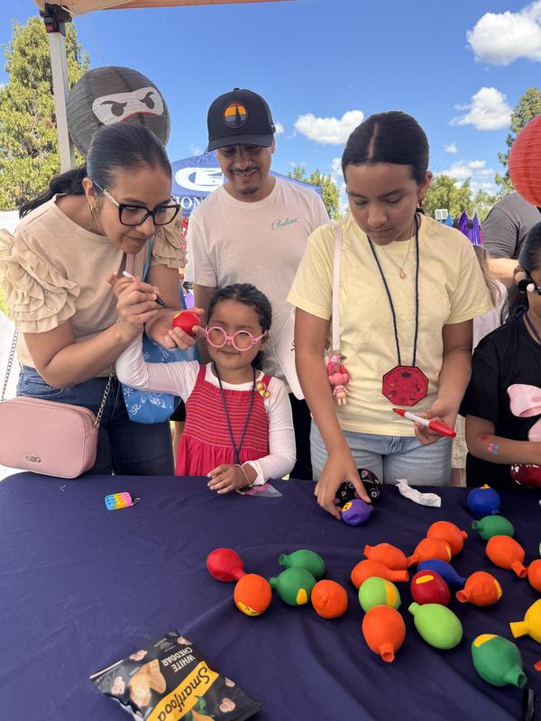 Students selecting a craft.