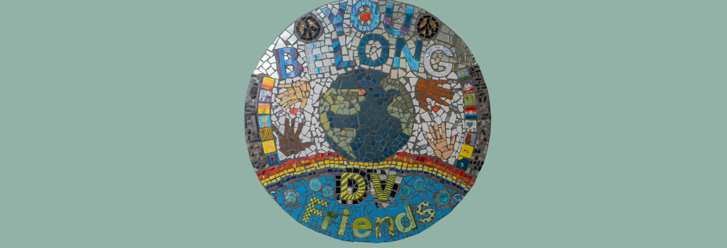 Mosaic created by DVFriends Middle School students