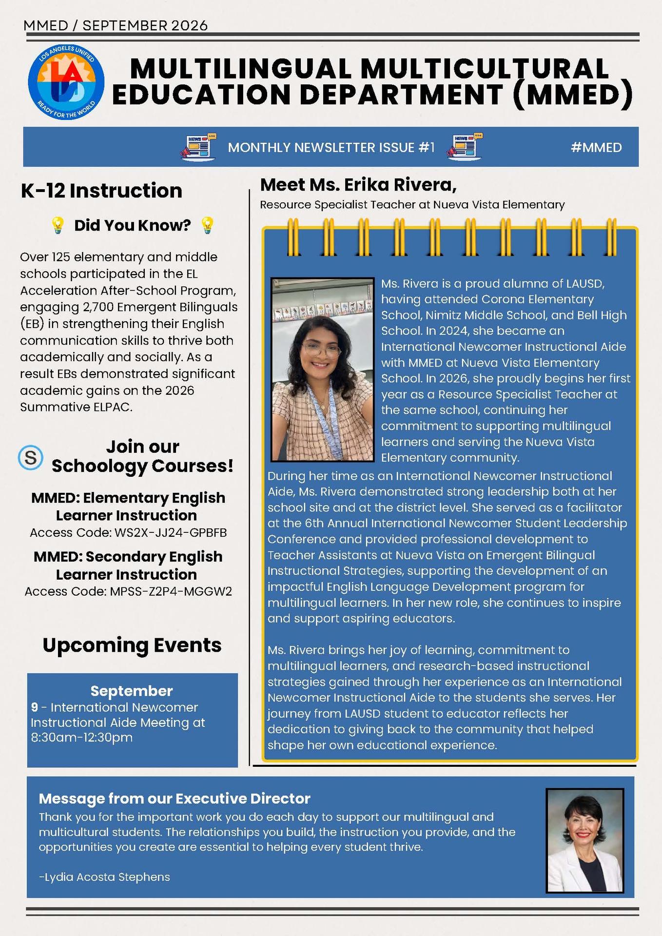 September 2026 Newsletter