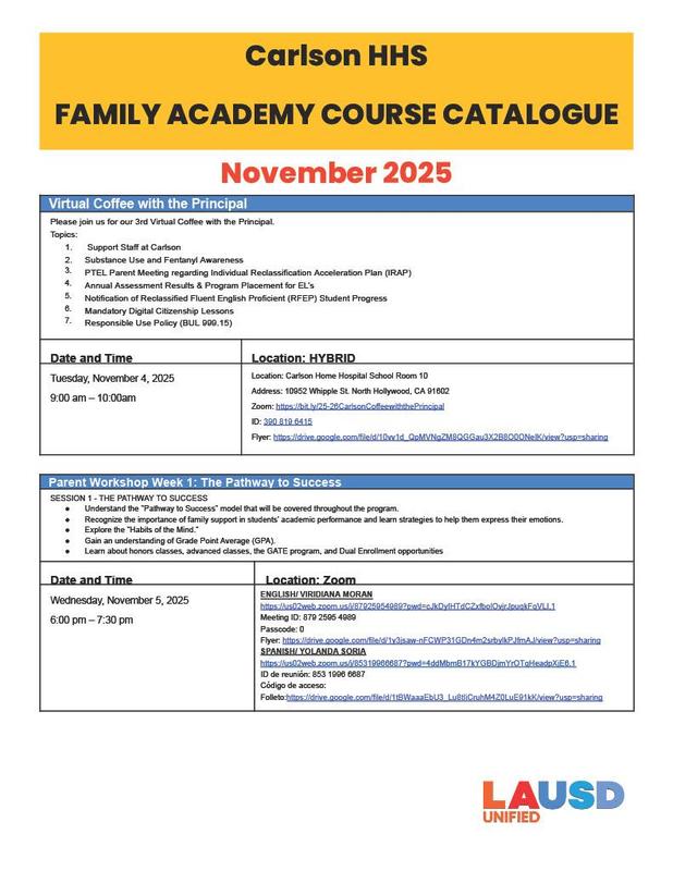 Family academy flyer 1