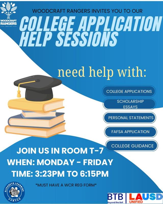 College application help flyer