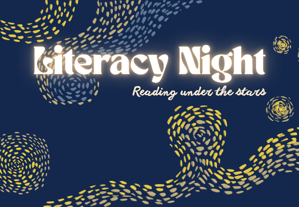 Yellow and white starry shapes on dark blue background. Text matches headline.