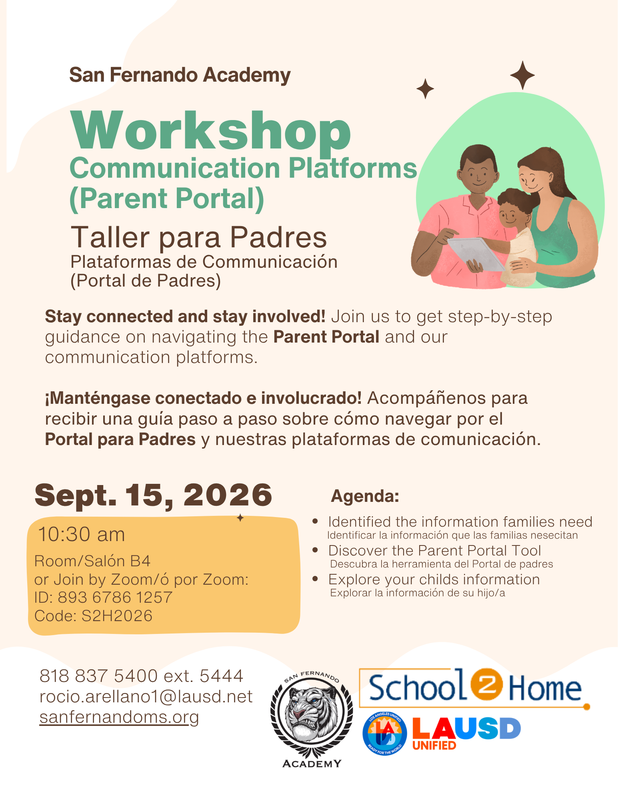 Parent Workshop(Parent Portal)