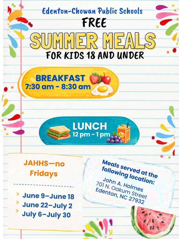 Free meals summer 2026