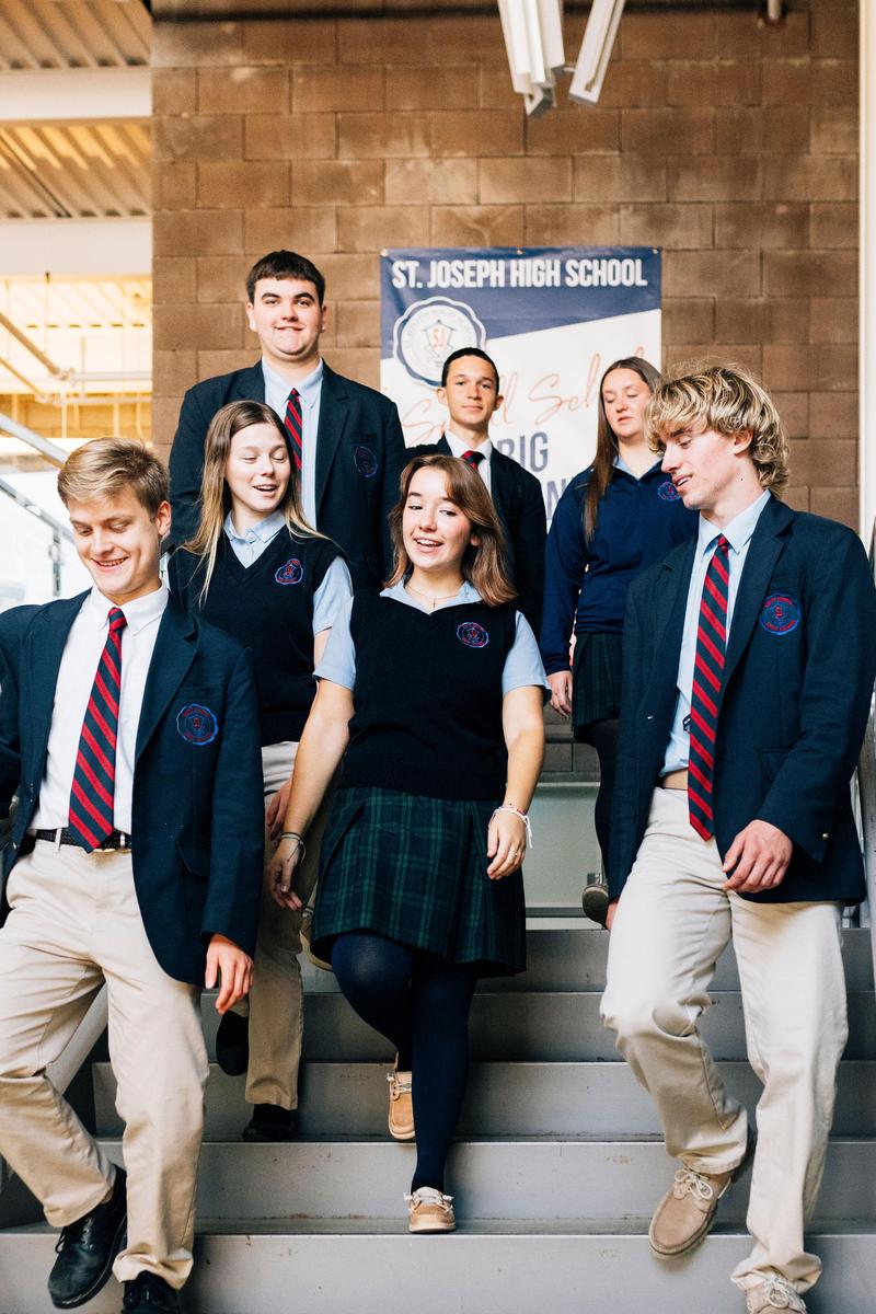 students walking