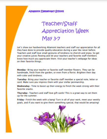 Teacher Appreciation Flier