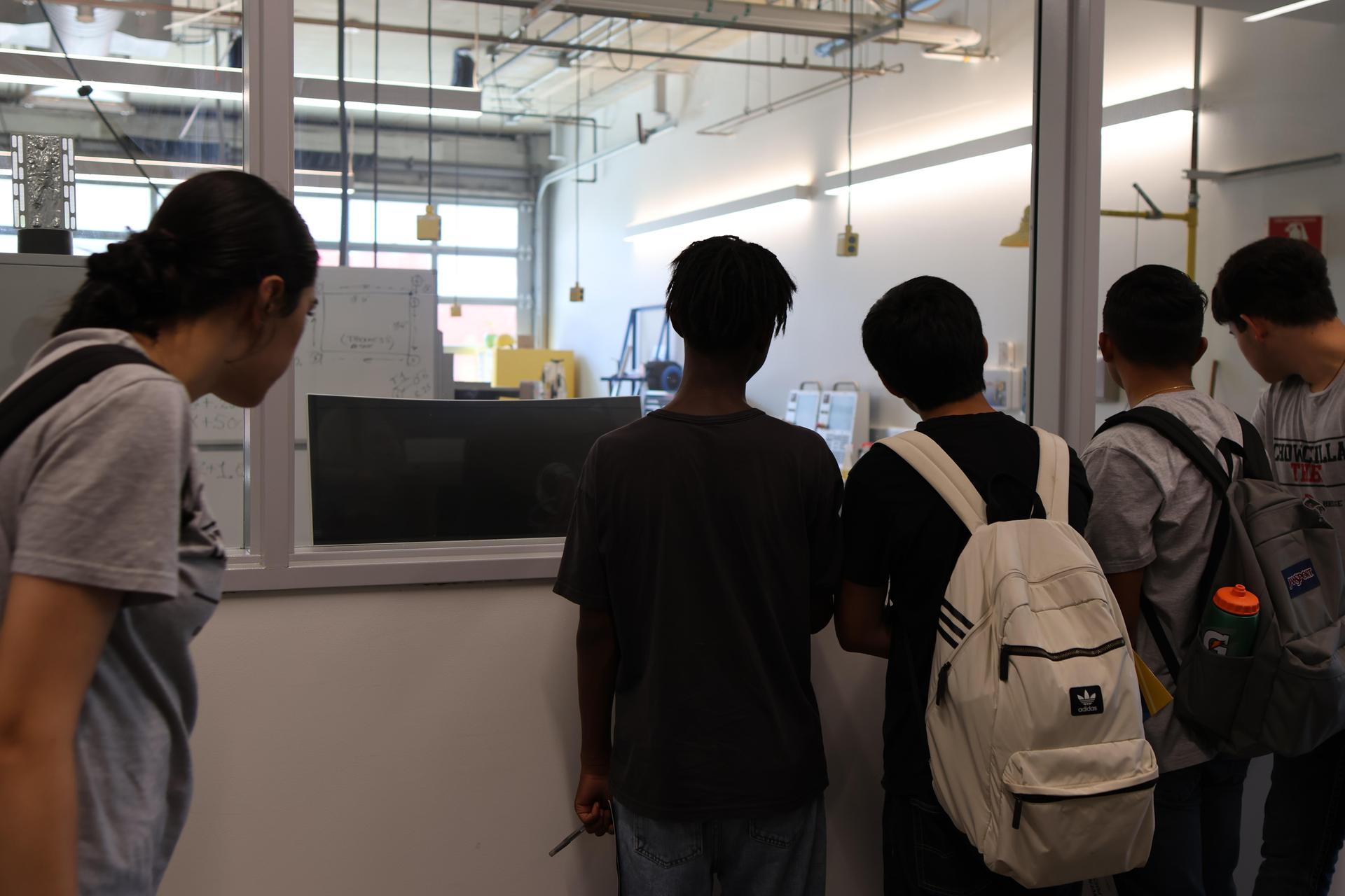 freshmen and staff participating in the summer bridge program