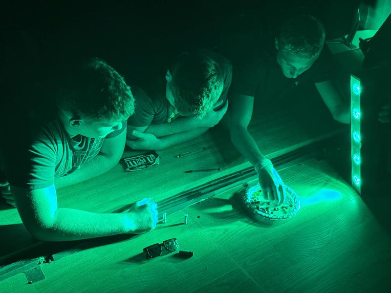 The importance of color in stage design is taught in theatre tech class