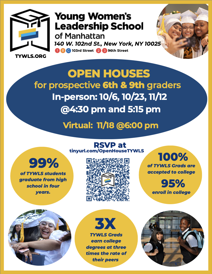 Open House for incoming 6th and 9th graders. 