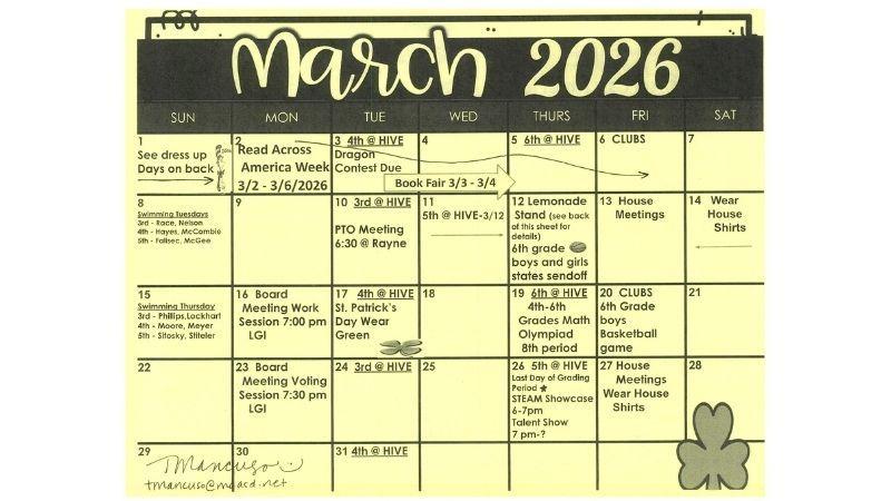 March Calendar